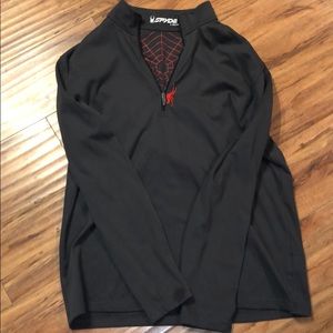 Men’s large Spyder pullover. Gray and red